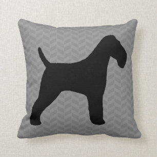 Wire Fox Terrier Silhouette Cushion