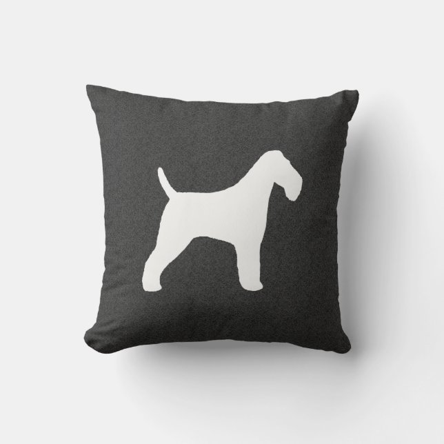 Wire Fox Terrier Silhouette Cushion (Front)