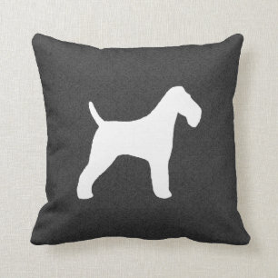 Wire Fox Terrier Silhouette Cushion