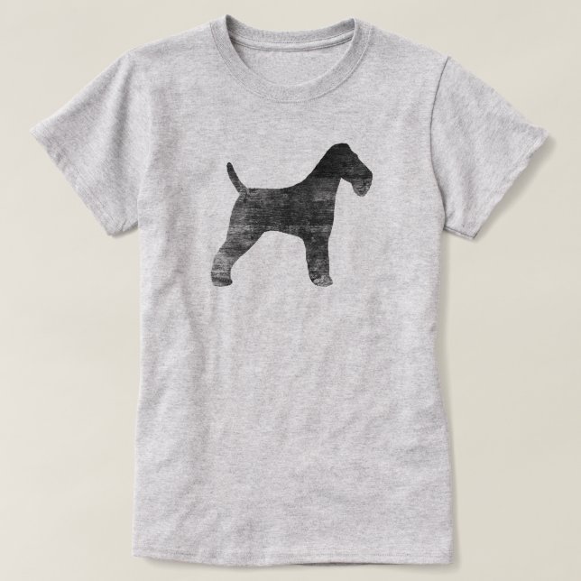 Wire Fox Terrier Silhouette T-Shirt (Design Front)