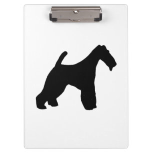 Wire Fox Terrier silo black Clipboard