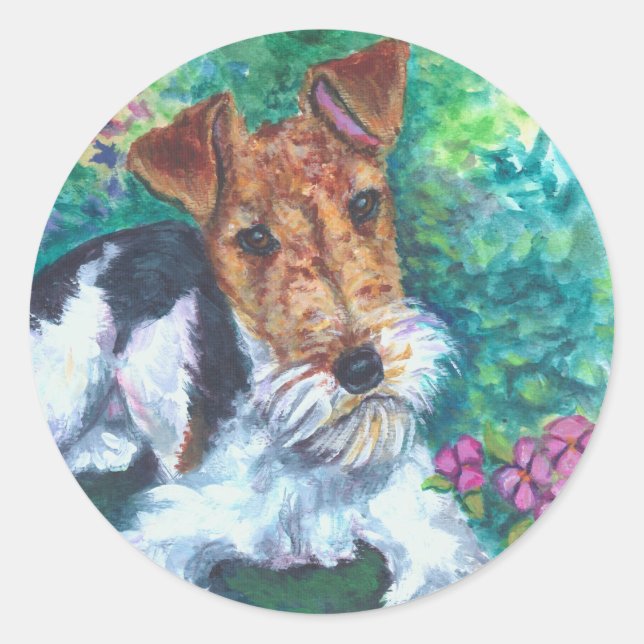 Wire Fox Terrier Stickers (Front)