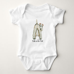 Wire Fox Terrier Tail Baby Bodysuit
