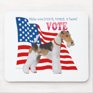 Wire Fox Terrier VOTE Mouse Pad