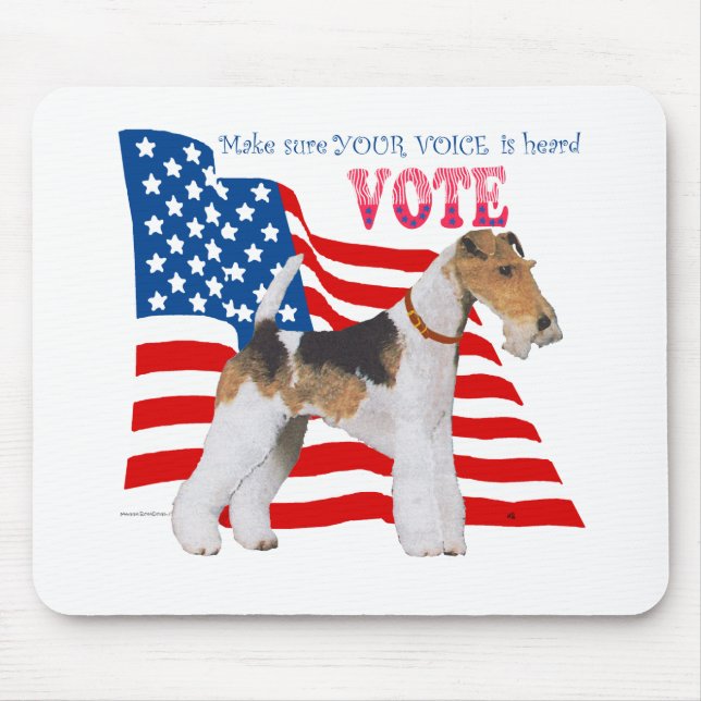 Wire Fox Terrier VOTE Mouse Pad (Front)