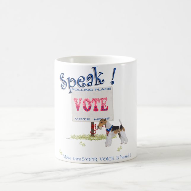 Wire Fox Terrier Voting Voice Coffee Mug (Center)