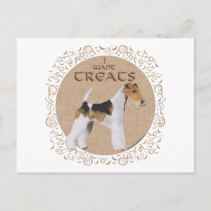Wire Fox Terrier Wants Treats Postcard