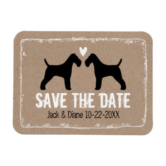 Wire Fox Terriers Wedding Save the Date Magnet