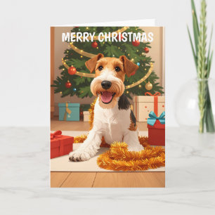 Wire Hair Fox Terrier Christmas Card