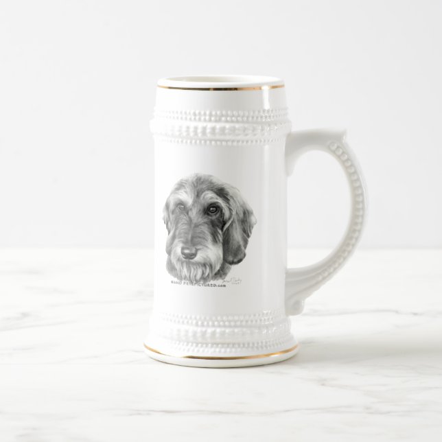 Wire-Haired Dachshund Beer Stein (Right)