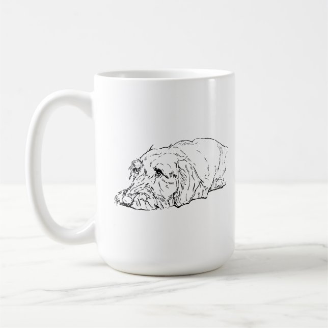 Wire Haired Dachshund Mug - Coffee Ceramic (Left)