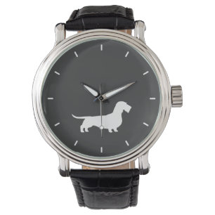 Wire Haired Dachshund Silhouette Watch