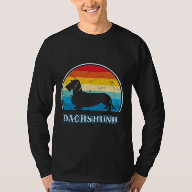 Wire Haired Dachshund Vintage Dog T-Shirt (Front)