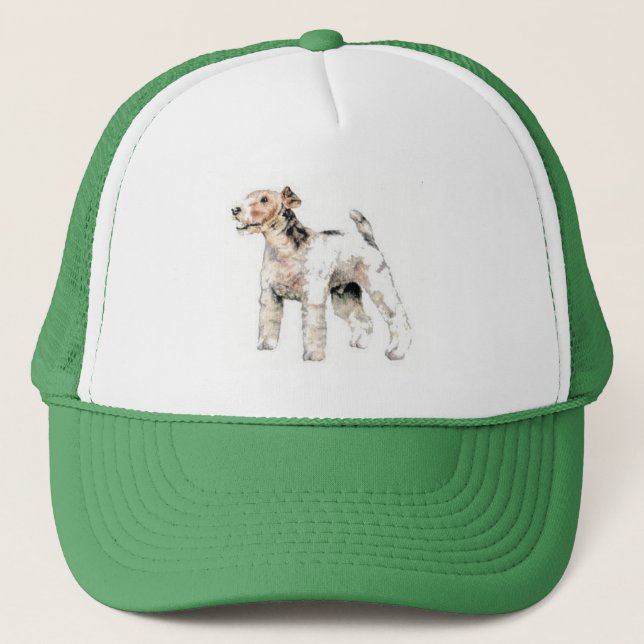 Wire Haired Fox Terrier Trucker Hat (Front)