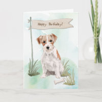 Wire Haired Jack Russell Terrier Under Birthday
