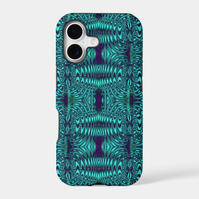 Wire Teal Modern Pattern (Back)