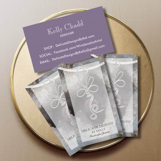 Wire Wrap Jewellery Designer Necklace Business Card (Creator Uploaded)