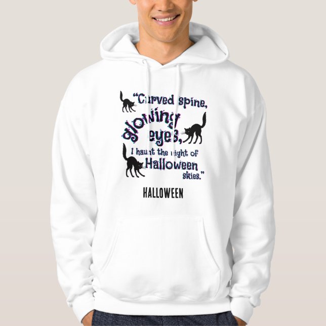 wired cat  in halloween editable hoodie (Front)