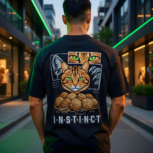 Wired Different Cat Lover Funny Yarn Crafting  Tri-Blend Shirt