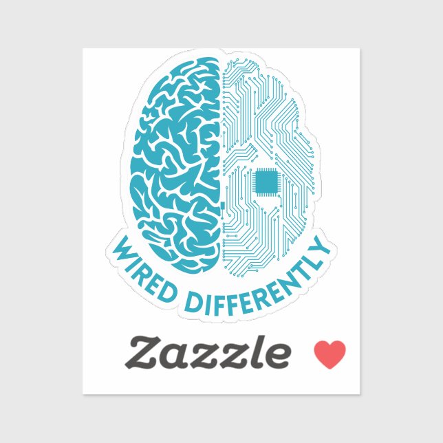 Wired Differently – Brain with Electronic Wiring (Sheet)