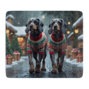 Wired Haired Pointing Griffon Dogs Christmas Snow Cutting Board