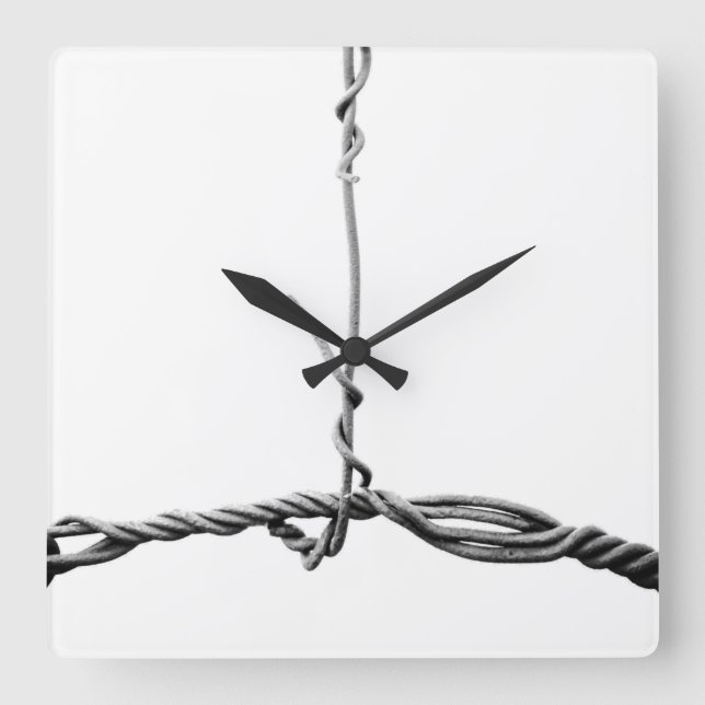 Wired Square Wall Clock (Front)