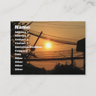 Wired Sunset ... Krung Thep, Thailand Business Card