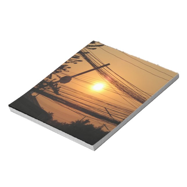Wired Sunset ... Krung Thep, Thailand Notepad (Rotated)