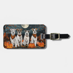 Wirefox Terrier Halloween Spooky Luggage Tag