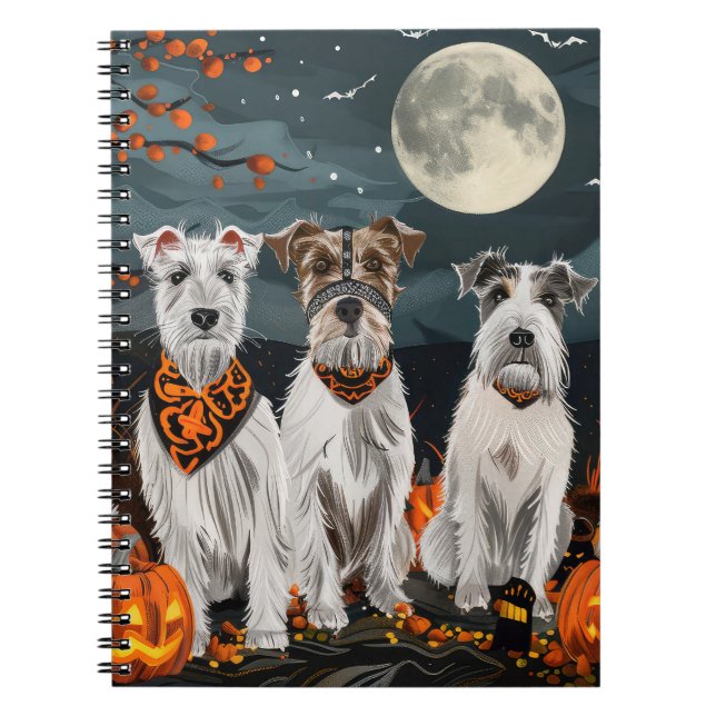Wirefox Terrier Halloween Spooky  Notebook (Front)