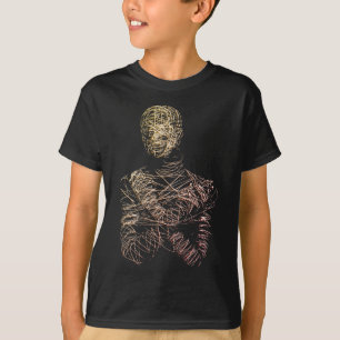 Wireframe Human Figure in Abstract Motion T-Shirt
