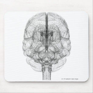 Wireframe of the brain mouse pad