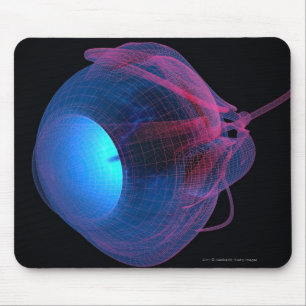 Wireframe of the muscles of the eye mouse pad