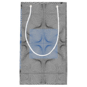 Wireframe pattern 08.B LGrey BG Small Gift Bag