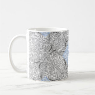 Wireframe pattern 08.B White BG Coffee Mug
