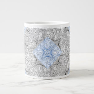 Wireframe pattern 08.B White BG Large Coffee Mug