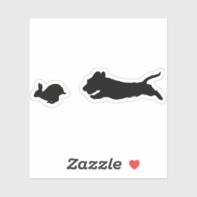 Wirehair Dachshund & Rabbit (Sheet)