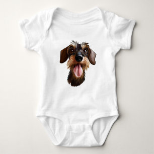 Wirehaired Dachshund Baby Bodysuit