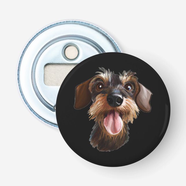 Wirehaired Dachshund Bottle Opener (Front)