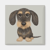 Wirehaired Dachshund | Cute Cartoon Dog Teckel