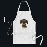 Wirehaired Dachshund | Cute Cartoon Dog Teckel Standard Apron<br><div class="desc">A fun BBQ apron for wire haired Dachshund lovers. Wild boar and tan colored Teckel. Visit Jenn's Doodle World for even more accessories for home and office with this funny dog and more original wiener dog designs.</div>