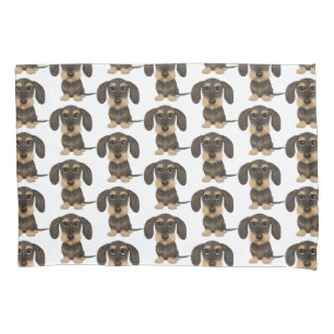 Wirehaired Dachshund   Cute Teckel Dog Patterned Pillowcase
