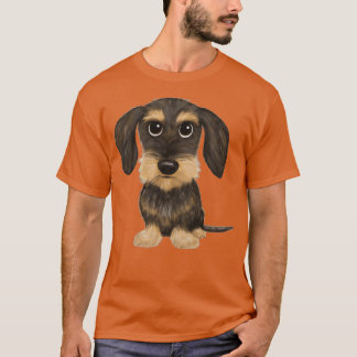 Wirehaired Dachshund Cute Wire Haired Wiener Dog W T-Shirt