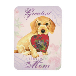 Wirehaired Dachshund Heart Mum Magnet