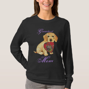 Wirehaired Dachshund Heart Mum T-Shirt