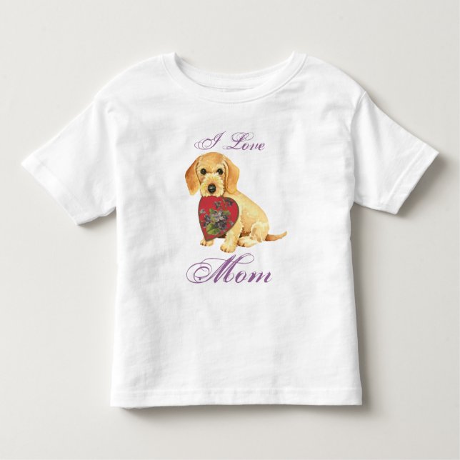 Wirehaired Dachshund Heart Mum Toddler T-Shirt (Front)