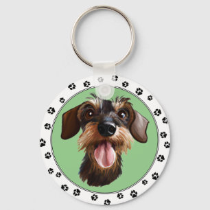Wirehaired Dachshund Key Ring
