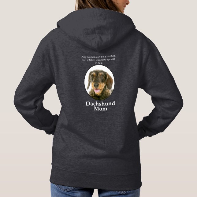Wirehaired Dachshund Mum Hoodie (Back)