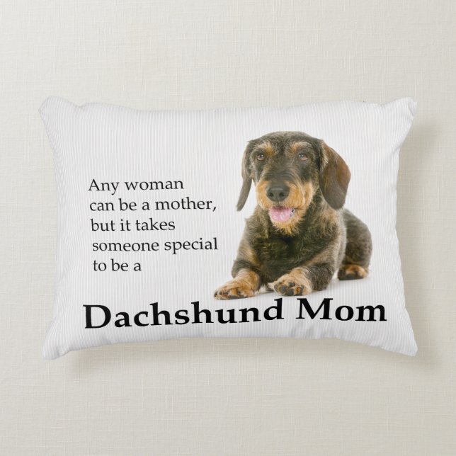 Wirehaired Dachshund Mum Pillow (Front)