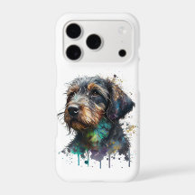 Wirehaired Dachshund Puppy Watercolor Art
